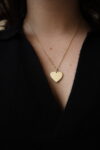 14KT Gold Heart Engraveable Pendant Necklace